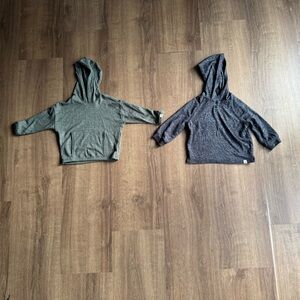 Easy Peasy Toddler 18 Months Hoodies Heather Green & Black Comfy Unisex Casual